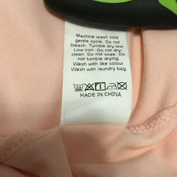 Tankaneo Sweatshirt Loose Fit Turtleneck Draw Tie Women's Size L Thumbholes Pink - Picture 11 of 11